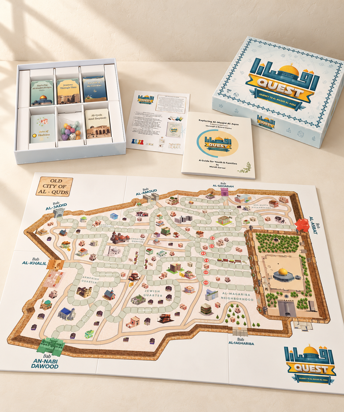 Aqsana Quest – Journey to Al-Masjid Al-Aqsa | Family Trivia Board Game