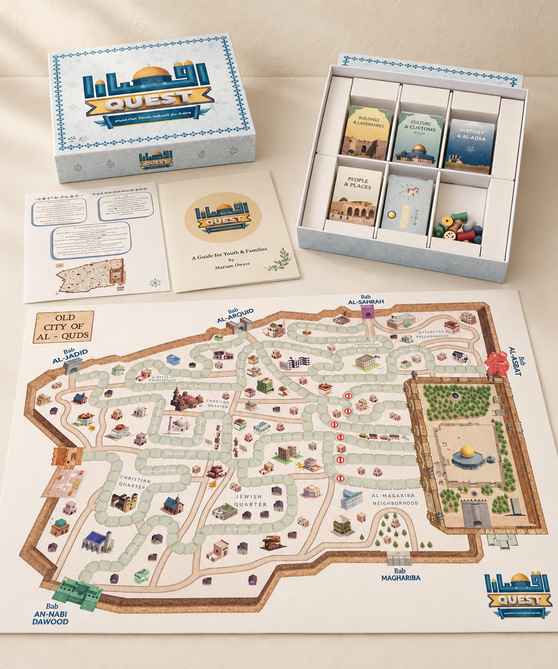 Aqsana Quest – Journey to Al-Masjid Al-Aqsa | Family Trivia Board Game