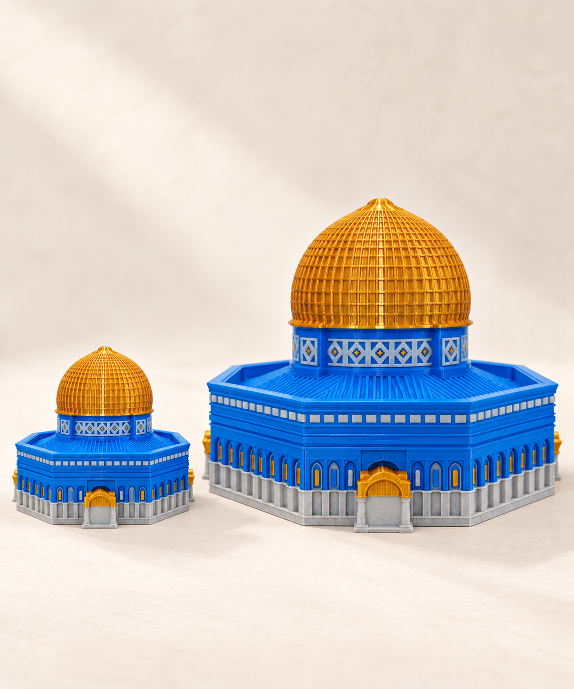 Dome of the Rock 3D-Printed Model - Gold & Blue