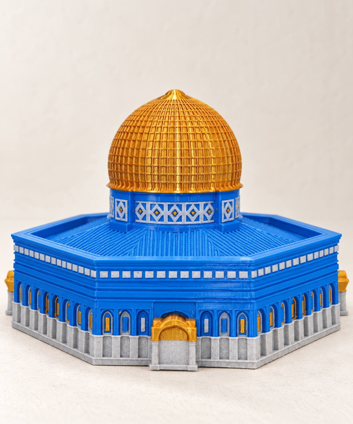 Dome of the Rock 3D-Printed Model - Gold & Blue